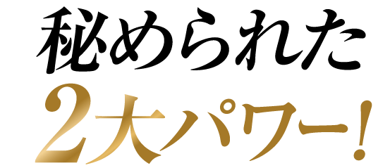 秘められた2大パワー！